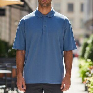 Bolle Short Sleeve Polo Shirt Light Blue Sz L(ID27)